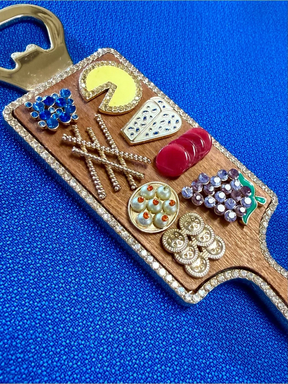 BaubleBar Gold-Tone Charcuterie Board Bottle Opener with Multicolor Accents